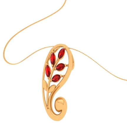 Unique Pattern Gold Pendant - Image 7