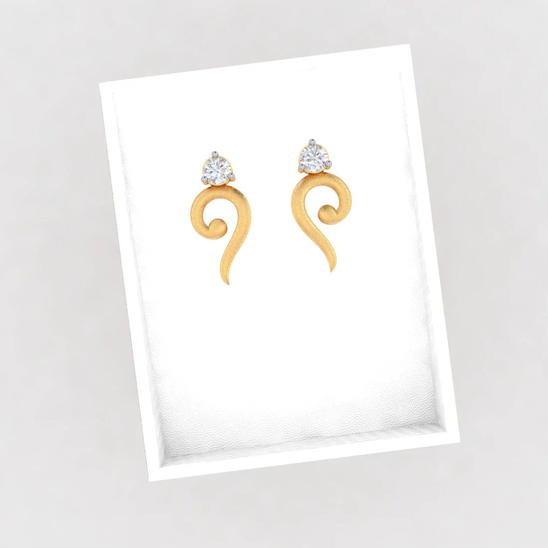 Uniquely Designed 14k American Diamond & Gold Earrings - Image 6