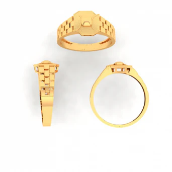 Uniquely Designed 22k Male Gold Ring From Mugdhaa Collection - Image 5
